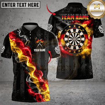 Maxcorners Darts Belgium Flag Lightning Dartboard Personalized Name 3D Unisex Shirt