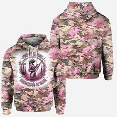 Maxcorners Pretty in Pink Dangerous in Camo, Personalized Hunting All Over Shirt, Personalized 3D Hoodie For Hunting Lover TU2611