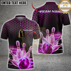 Maxcorners Bowling Impact Multicolor Customized Name, Team Name 3D Shirts