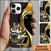 Maxcorners Bowling Wave Strike Pins Multicolor Personalized Name 3D Phone Case