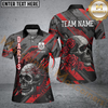 Maxcorners Personalized 3D All Over Print Skull And Roses Custom Darts Shirts For Women Darts Jerseys |Red