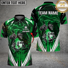 Maxcorners Golf Lightning Reaper Multicolor Customized Name, Team Name 3D Shirts