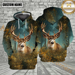 Maxcorners Deer Hunting Forest Glowing All Over Print Shirt
 Best Gift For Hunter