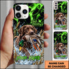 Maxcorners Duck Hunting Golden Retriever Green Lightning Water Splash Personalized Name 3D Phone Case - Yellow Labrador Retriever