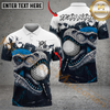 Maxcorners Savage Raptor Golf Polo Customized Name, Team Name 3D Shirts
