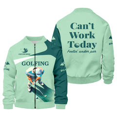 Maxcorners Can't Work Today Feelin Under Par Custom Men's Golf Polo Shirt, Funny Golf Shirt, Gift For Golfers
