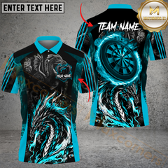 Maxcorners Darts Angry Dragon Multicolor Options Personalized Name, Team Name 3D Shirt