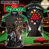 Maxcorners Billiard Outfits Majestic Tiger Face Art Multicolor Customized Name 3D Shirt