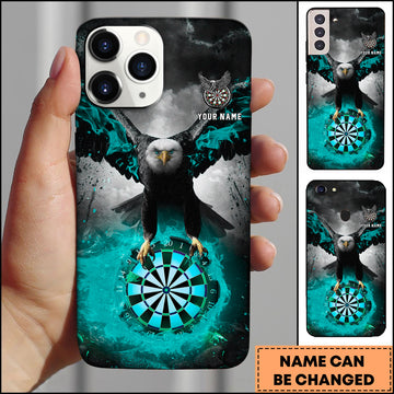 Maxcorners Darts Eagle Smoke Dartboard Multicolor Personalized Name 3D Phone Case