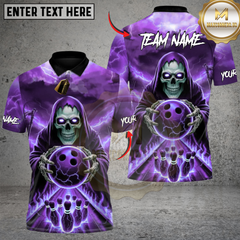 Maxcorners Bowling Hellfire Strike Multicolor Customized Name, Team Name 3D Shirts