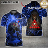 Maxcorners Pool Player Gear Wild Grizzly Bear Face Multicolor Customized Name 3D Shirt