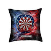 Maxcorners Darts USA Shield Smoke Effect Multicolor Customized Name 3D Pillow