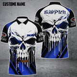 Max Corner Blue Skull Bowling Creepy Style Bowling jerseys Custom Name And Team Shirt For Noel