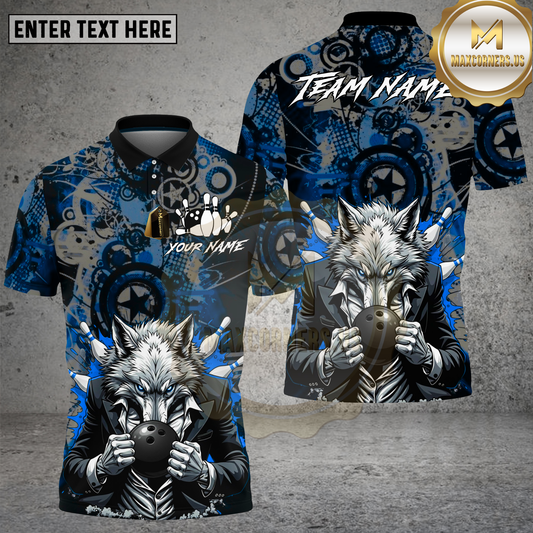 Maxcorners Bowling Wolf Mafia Graffiti Style Multi Options Personalized Name Team Name 3D Shirt