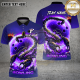 Maxcorners Bowling Neon Scorpion Cosmic Strike Design Multi Options Personalized Name Team Name 3D Shirt