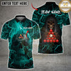 Maxcorners Pool Player Gear Wild Grizzly Bear Face Multicolor Customized Name 3D Shirt