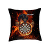 Maxcorners Darts Fire Dragon Blaze Multicolor Customized Name 3D Pillow