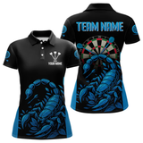 Maxcorners Men's Custom Darts Jersey With Cobalt Scorpion Darts Strike For Darts Team Shirts LM1605