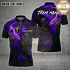 Maxcorners Dartboard Flaming Reaper Skull Red Rose Design Multi Options Personalized Name Team Name 3D Shirt