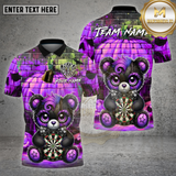 Maxcorners Dartboard Gothic Teddy Bear Brick Wall Design Multi Options Personalized Name Team Name 3D Shirt