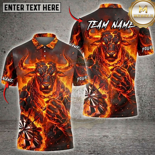Maxcorners Darts Charging Minotaur Lightning Design Multiple Options Personalized Name, Team Name 3D Shirt