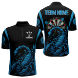 Maxcorners Men's Custom Darts Jersey With Cobalt Scorpion Darts Strike For Darts Team Shirts LM1605