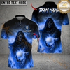 Maxcorners Golf Grim Reaper Hellfire Design Personalized Name, Team Name 3D Shirt (4 Colors)