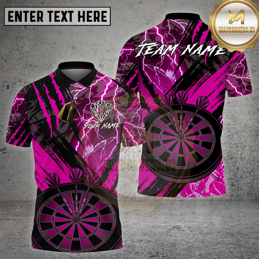 Maxcorners Dart Electric Strike Triple Dartboard Multicolor Options Personalized Name, Team Name 3D Shirt (4 Colors)