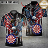 Maxcorners Darts Eagle American Flag Lightning Personalized Name 3D Unisex Shirt