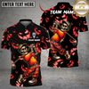 Maxcorners Golf Halloween Skeleton Multicolor Customized Name, Team Name 3D Shirts