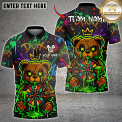Maxcorners Darts Teddy Love Bear Dartboard Multicolor Customized Name, Team Name 3D Shirts