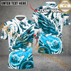 Maxcorners Ball And Pins Blasting Dragon Bowling Jersey Multicolor Option Customized Name, Team Name 3D Polo Shirt