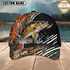 Maxcorners Fishing Orange Camo Graphic Personalized 3D Cap
