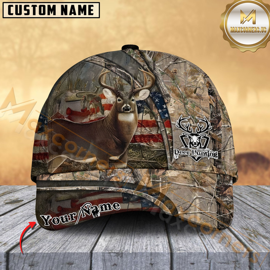 Maxcorners American Deer Hunting Cap Multicolor Personalized Cap (6 color)