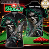 Maxcorners Billiards Gear Badass Skeleton Cue Player Multicolor Customized Name 3D Shirt