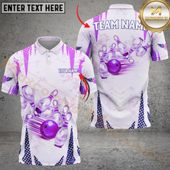 Maxcorners Bowling Storm Multicolor Personalized Name, Team Name 3D Shirt