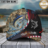 Maxcorners Fishing Camo Flag Patriot Personalized Cap (11 Breeds)