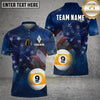 Maxcorners Billiards 8 Ball & 9 Ball Blue American Flag Love Personalized Shirt (2 Colors)