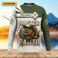 Maxcorners Master Baiter SPF Shirts, Long Sleeve Sun Shirt, Fishing Shirts For Men