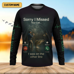 Maxcorners Sorry I Missed Your Call I Was On The Other Line Fishing UPF Shirts, Funny Fishing Shirt, Men's Fishing Shirt