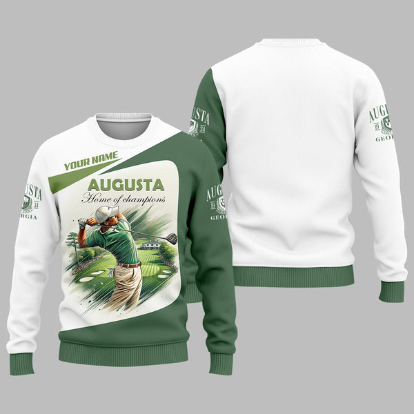 Maxcorners Custom Augusta Golfer Home Of Champions Men's Golf Polo Shirt, Mens Golf Gift, Mens Golf Shirt