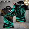 Maxcorners Darts Lightning MutilColor Option Customized Name, Team Name 3D Polo Shirt