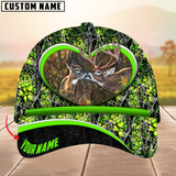 Maxcorners Love Deer Couple Camouflage Pattern Multicolor Personalized Name 3D Cap