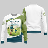Maxcorners Custom Best Dad By Par Golf Polo Shirt, Father And Son Shirt, Gift For Golfers
