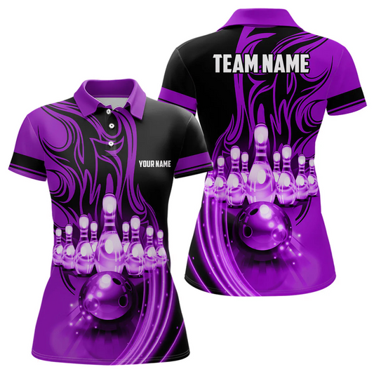Maxcorners Team League Bowling Jerseys Multicolor Option Customized Name 3D Shirt For Women