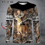 Maxcorners Personalized Name Deer Hunting Long Sleeve Shirt