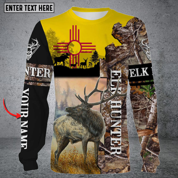 Maxcorners Personalized Name Elk Hunting Long Sleeve Shirt