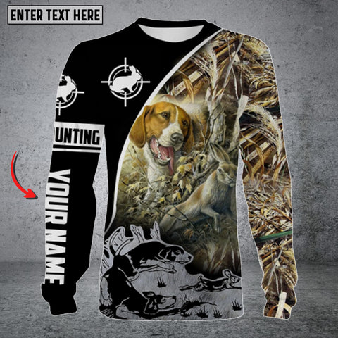 Maxcorners Personalized Name Dog Hunting Long Sleeve Shirt