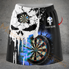 Maxcorners Darts Skull Splatter Dartboard Personalized 3D Skirts With Shorts