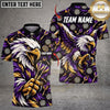 Maxcorners Darts Majestic Eagle Mascot Holding Darts Wings Spread Target Board Graphic Multicolor Customized Name, Team Name 3D Shirts